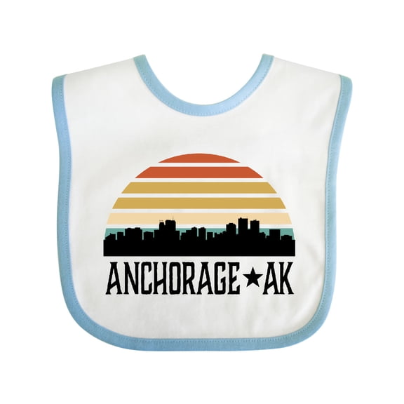 Inktastic Anchorage Alaska Skyline Boys or Girls Baby Bib