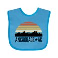thumbnail image 1 of Inktastic Anchorage Alaska Skyline Boys or Girls Baby Bib, 1 of 4