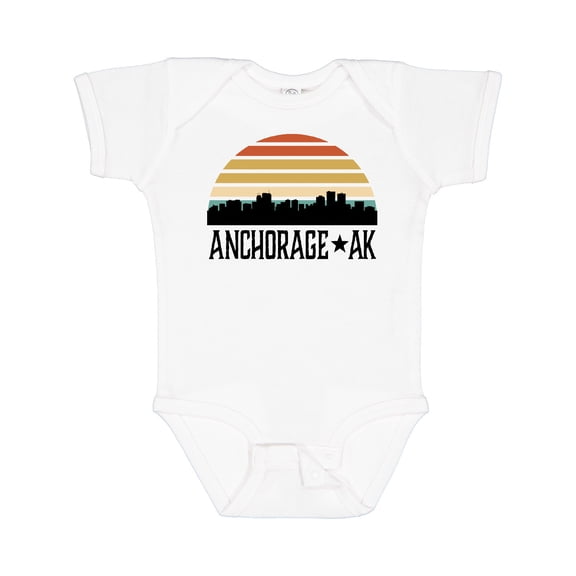 Inktastic Anchorage Alaska Skyline Boys or Girls Baby Bodysuit