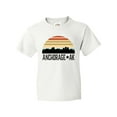 thumbnail image 1 of Inktastic Anchorage Alaska Skyline Youth T-Shirt, 1 of 5