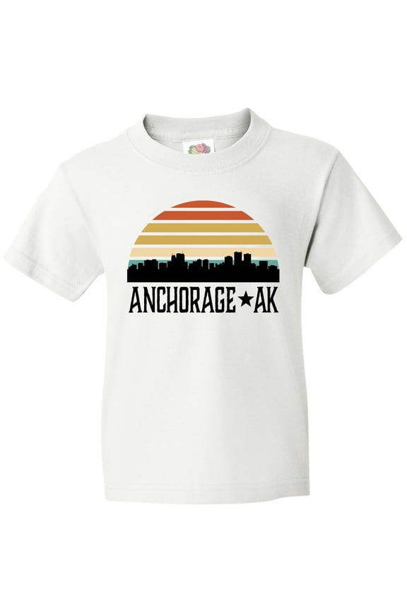 Anchorage Alaska Skyline Youth T-Shirt