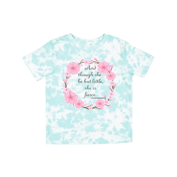 Inktastic And Though She Be but Little She is Fierce Girls Toddler T-Shirt