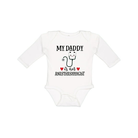Inktastic Anesthesiologist Daddy Baby Boys or Girls Long Sleeve Baby Bodysuit