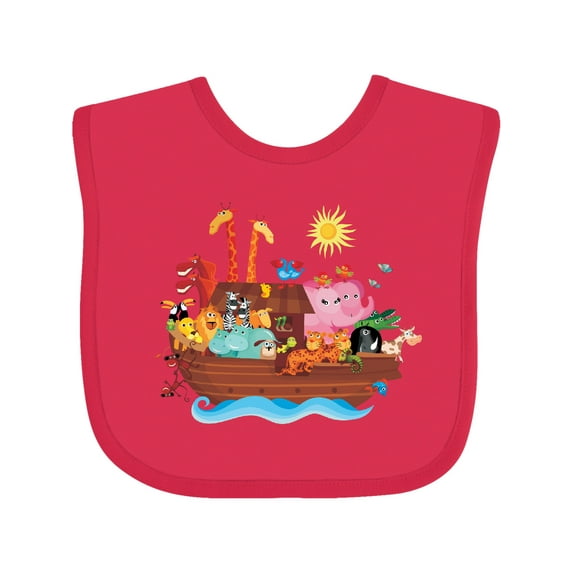 Inktastic Animal Ark Bible Story Christian Boys or Girls Baby Bib