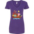 thumbnail image 1 of Inktastic Animal Ark Bible Story Christian Women's V-Neck T-Shirt, 1 of 5
