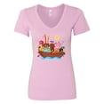 thumbnail image 1 of Inktastic Animal Ark Bible Story Christian Women's V-Neck T-Shirt, 1 of 5