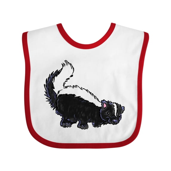 Inktastic Animals Cute Skunk Boys or Girls Baby Bib