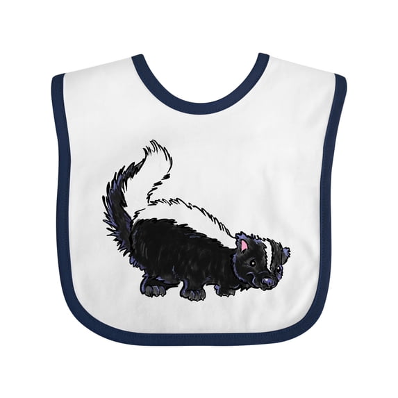 Inktastic Animals Cute Skunk Boys or Girls Baby Bib