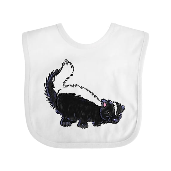 Inktastic Animals Cute Skunk Boys or Girls Baby Bib