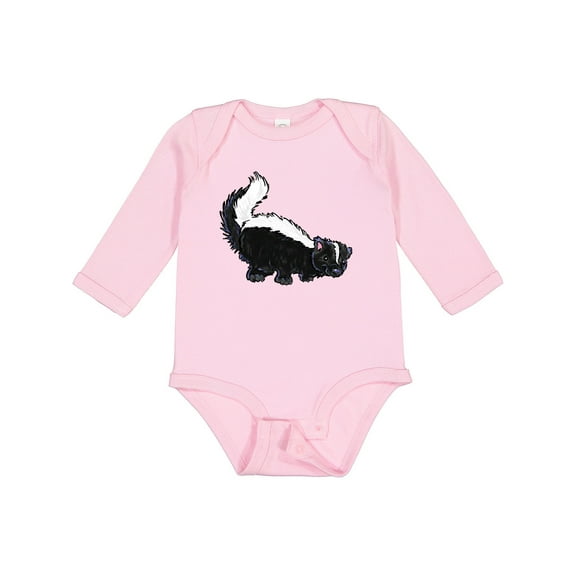 Inktastic Animals Cute Skunk Boys or Girls Long Sleeve Baby Bodysuit
