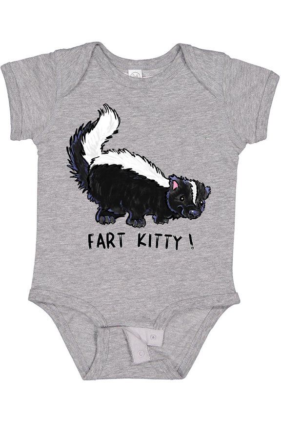 Animals Cute Skunk Fart Kitty Boys or Girls Baby Bodysuit