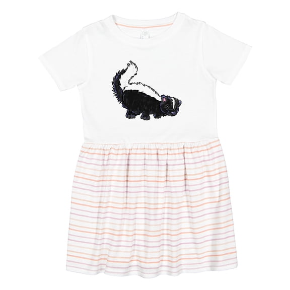 Inktastic Animals Cute Skunk Girls Toddler Dress