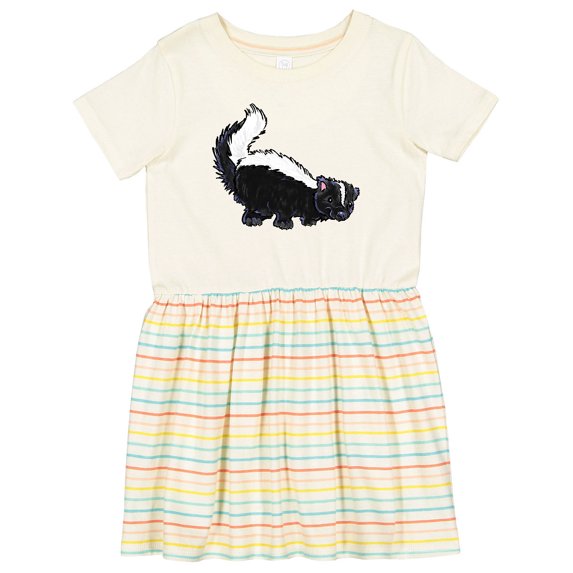 Inktastic Animals Cute Skunk Girls Toddler Dress