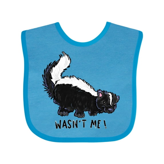 Inktastic Animals Cute Skunk Wasn't Me Boys or Girls Baby Bib