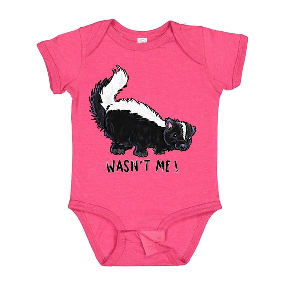Inktastic Animals Cute Skunk Wasn't Me Boys or Girls Baby Bodysuit