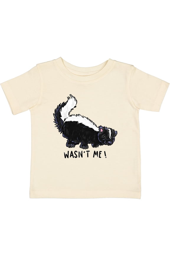 Animals Cute Skunk Wasn't Me Boys or Girls Baby T-Shirt