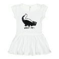thumbnail image 1 of Inktastic Animals Cute Skunk Wasn't Me Girls Baby Dress, 1 of 5