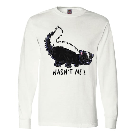 Inktastic Animals Cute Skunk Wasn't Me Long Sleeve T-Shirt