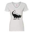thumbnail image 1 of Inktastic Animals Cute Skunk Wasn't Me Women's V-Neck T-Shirt, 1 of 5