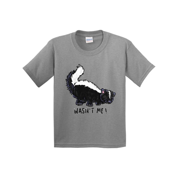 Inktastic Animals Cute Skunk Wasn't Me Youth T-Shirt