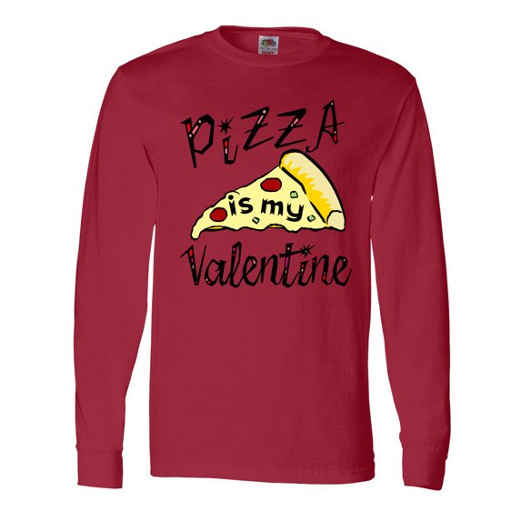 Inktastic Anti-Valentine's Pizza is My Valentine Long Sleeve T-Shirt