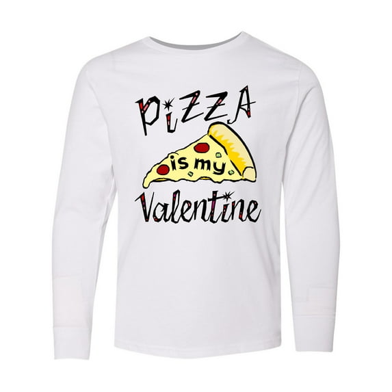 Inktastic Anti-valentine's Pizza is My Valentine Long Sleeve Youth T-Shirt