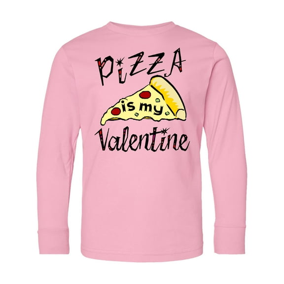 Inktastic Anti-valentine's Pizza is My Valentine Long Sleeve Youth T-Shirt