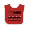 thumbnail image 1 of Inktastic Aplastic Anemia Awareness Red and White Ribbons and Flag Boys or Girls Baby Bib, 1 of 4