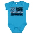 thumbnail image 1 of Inktastic Aplastic Anemia Awareness Red and White Ribbons and Flag Boys or Girls Baby Bodysuit, 1 of 5