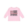 thumbnail image 1 of Inktastic Aplastic Anemia Awareness Red and White Ribbons and Flag Boys or Girls Long Sleeve Toddler T-Shirt, 1 of 5