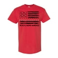 thumbnail image 1 of Inktastic Aplastic Anemia Awareness Red and White Ribbons and Flag T-Shirt, 1 of 5