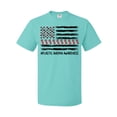 thumbnail image 1 of Inktastic Aplastic Anemia Awareness Red and White Ribbons and Flag T-Shirt, 1 of 5