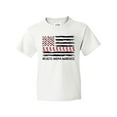 thumbnail image 1 of Inktastic Aplastic Anemia Awareness Red and White Ribbons and Flag Youth T-Shirt, 1 of 5