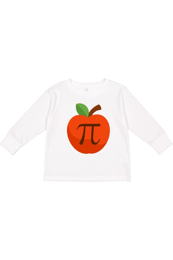 Apple Pi Day Boys or Girls Long Sleeve Toddler T-Shirt