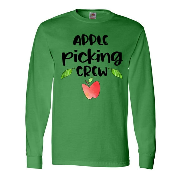 Inktastic Apple Picking Crew Long Sleeve T-Shirt