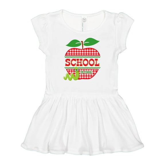 Inktastic Apple School Is Cool Girls Baby Dress
