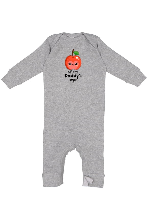 Apple of My Daddy's Eye Cute Red Apple Baby Romper Coveralls