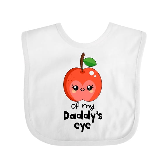 Inktastic Apple of My Daddy's Eye Cute Red Apple Boys or Girls Baby Bib