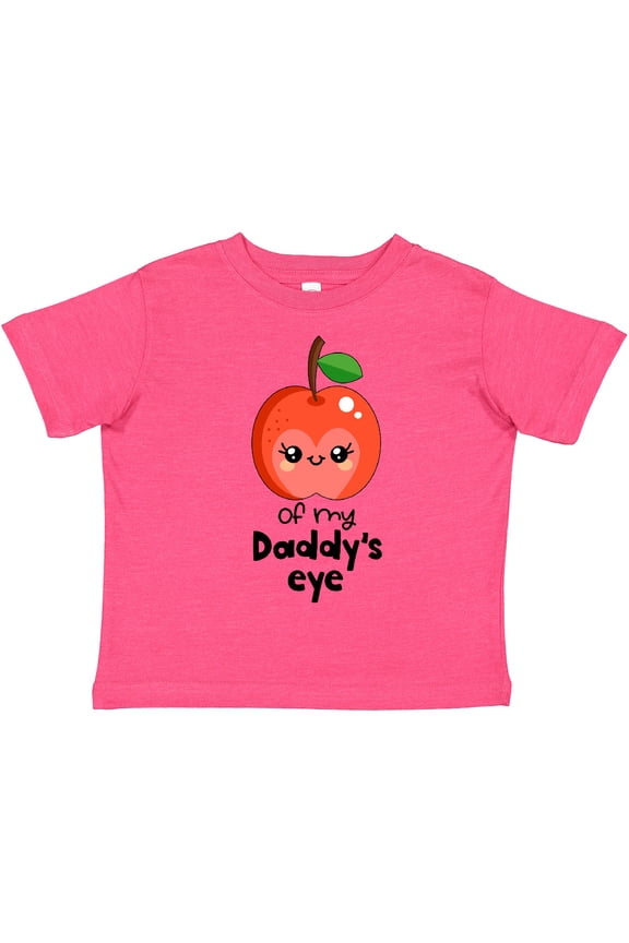 Apple of My Daddy's Eye Cute Red Apple Boys or Girls Toddler T-Shirt