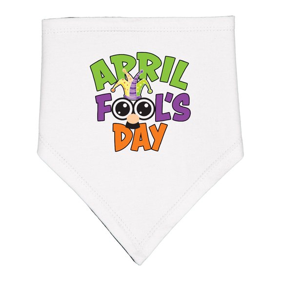Inktastic April Fools Day with Funny Face Replacing O Baby Bandana Bib