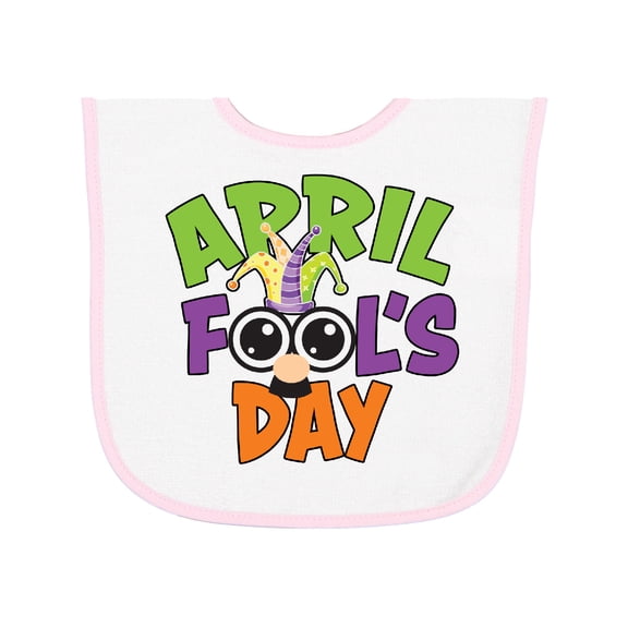 Inktastic April Fools Day with Funny Face Replacing O Baby Terry Cloth Bib