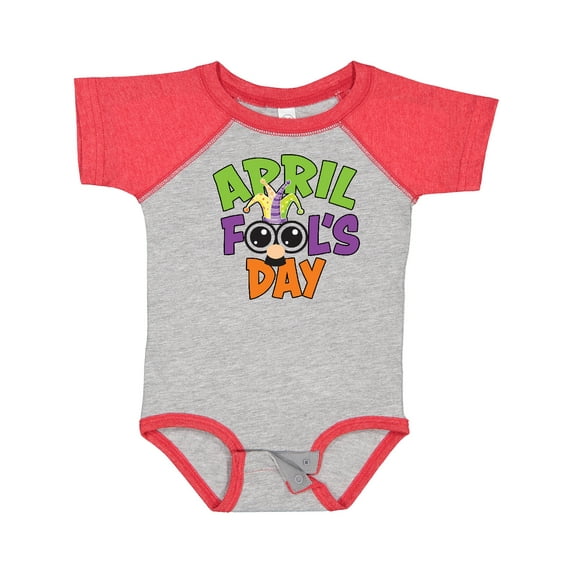 Inktastic April Fools Day with Funny Face Replacing O Boys or Girls Baby Bodysuit