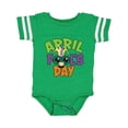 thumbnail image 1 of Inktastic April Fools Day with Funny Face Replacing O Boys or Girls Baby Bodysuit, 1 of 4