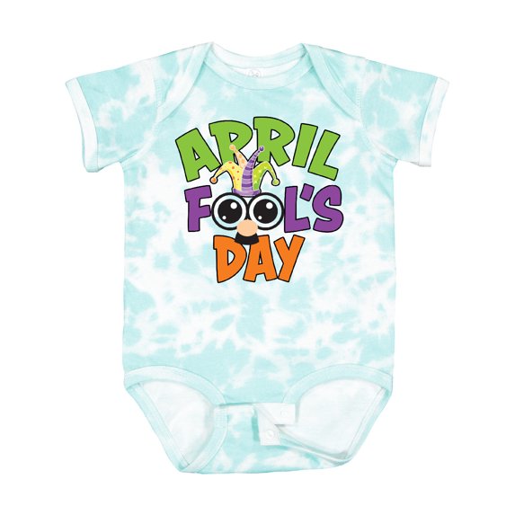 Inktastic April Fools Day with Funny Face Replacing O Boys or Girls Baby Bodysuit