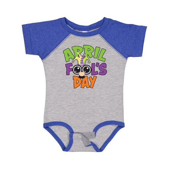 Inktastic April Fools Day with Funny Face Replacing O Boys or Girls Baby Bodysuit