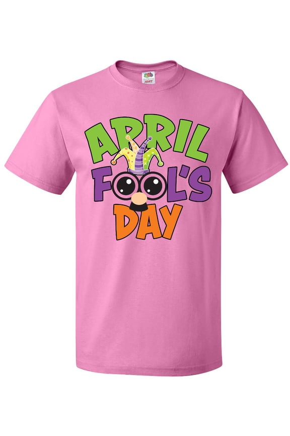 April Fools Day with Funny Face Replacing O T-Shirt