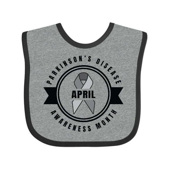 Inktastic April Parkinsons Disease Awareness Month Badge Boys or Girls Baby Bib