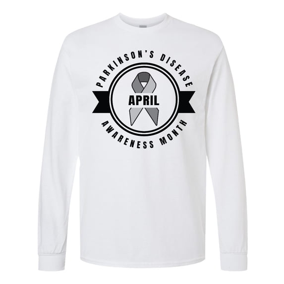 Inktastic April Parkinsons Disease Awareness Month Badge Long Sleeve T-Shirt