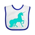 thumbnail image 1 of Inktastic Aqua Unicorn Boys or Girls Baby Bib, 1 of 4