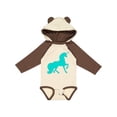 thumbnail image 1 of Inktastic Aqua Unicorn Boys or Girls Long Sleeve Baby Bodysuit, 1 of 5